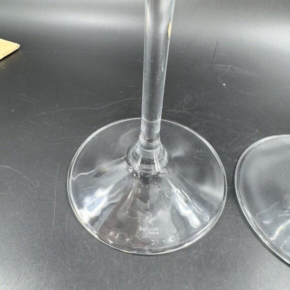 Bormioli Rocco Water Wine Glass Goblet Drinking Cups Clear Marked Bottom Set 2 - Picture 6 of 12